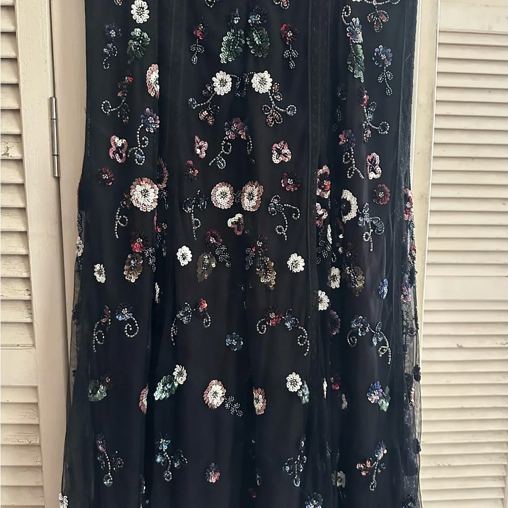 Needle & Thread Black and Pink Embellished Midi Dress - Picture 9 of 10